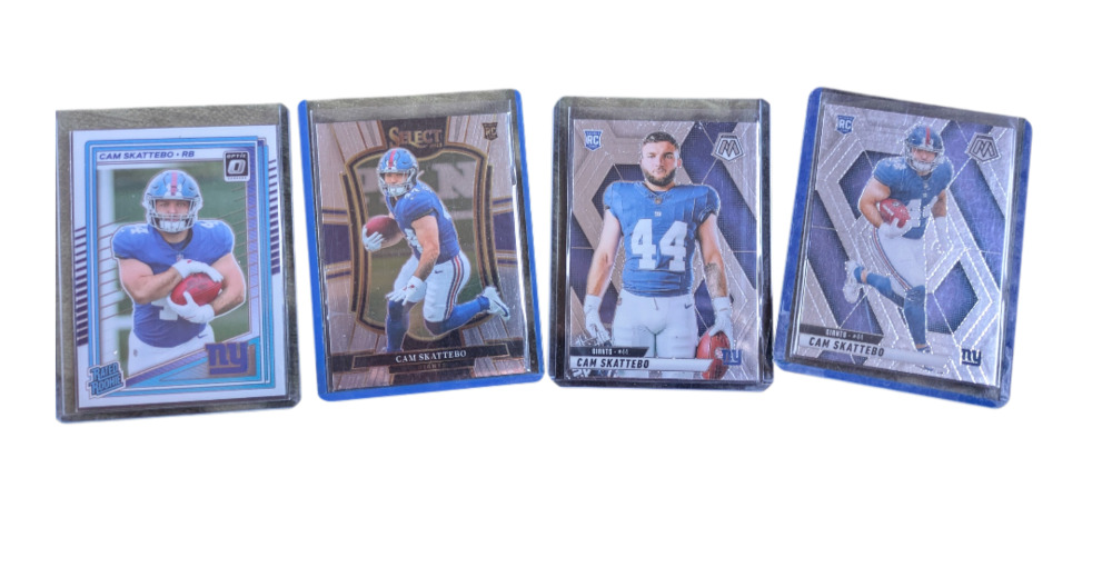 Cam Skattebo Lot Of 4 Football Trading Cards Giants